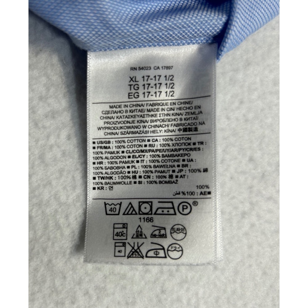 Banana Republic Royal Oxford Slim Fit No Iron Shirt Mens XL Blue French Cuff - Picture 11 of 11